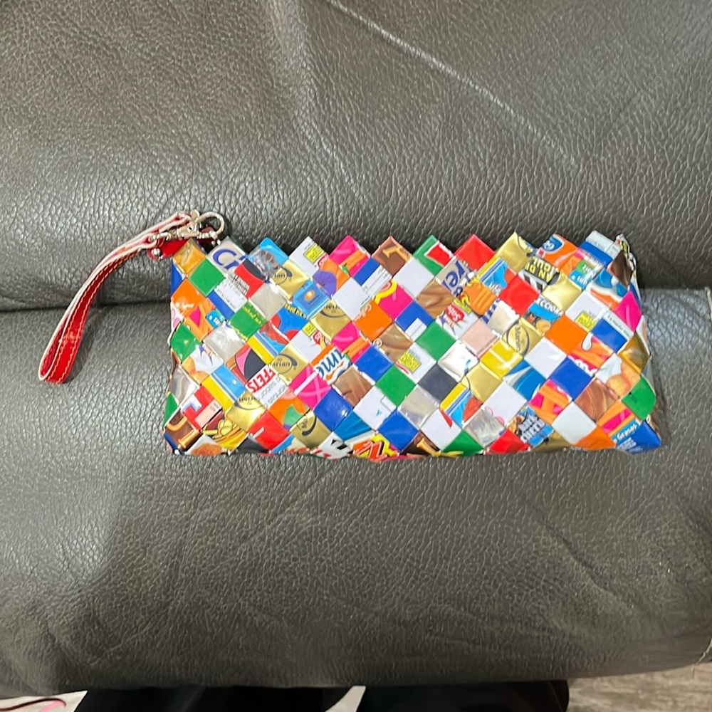 Handcrafted Candy wrapper wristlet
